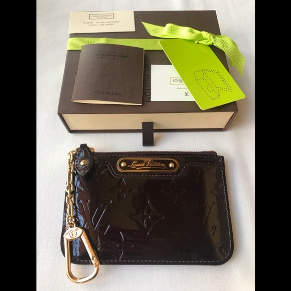 💯Authentic Louis Vuitton Vernis Amarante pochette cles key coin pouch 🥰 - Picture 4 of 16
